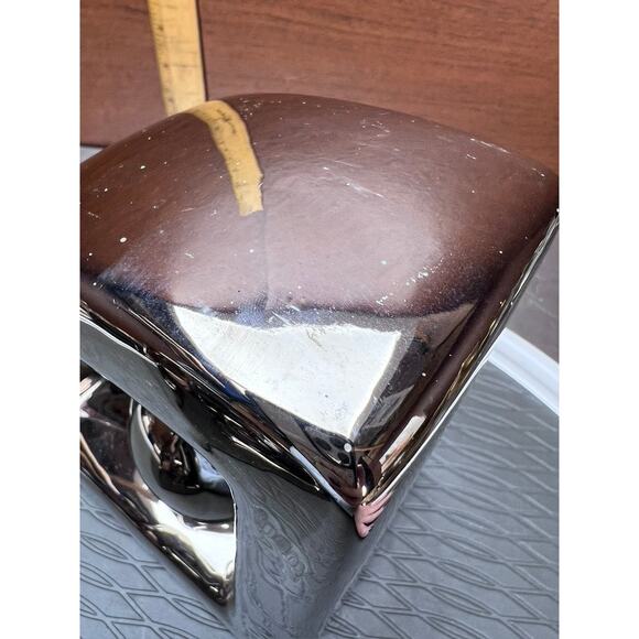 Vintage Jaru Post Modern Chrome Ceramic Bookends Sphere Abstract Metallic Retro - Picture 11 of 12